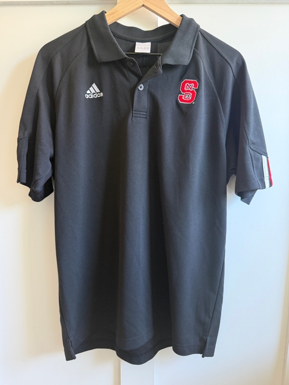 adidas Men’s Black NC State Polo - Medium